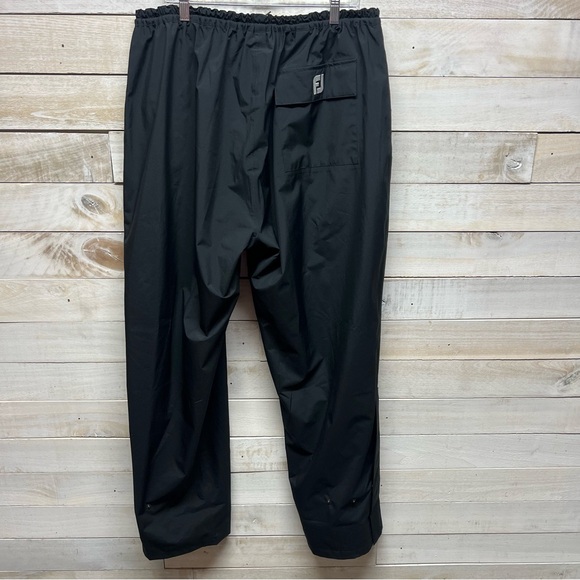 Pantalon Pluie Golf FootJoy DryJoys HydroTour Noir | XL Jambe Courte 30", Imperméable Homme